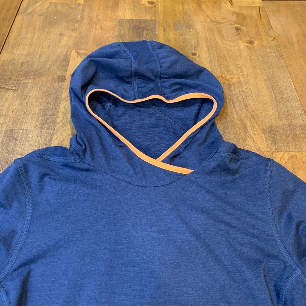 Brooks Blue Orange Long Sleeve Stretchy Hoodie XS - Picture 4 of 11
